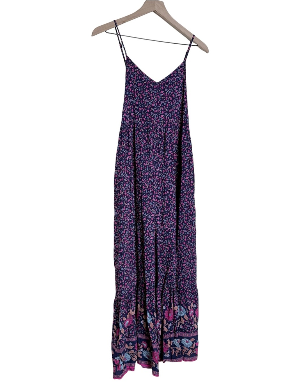 Natural Life XS Jamie Floral Wide Leg Jumpsuit V-Neck Boho Peasant Relaxed - Picture 2 of 7
